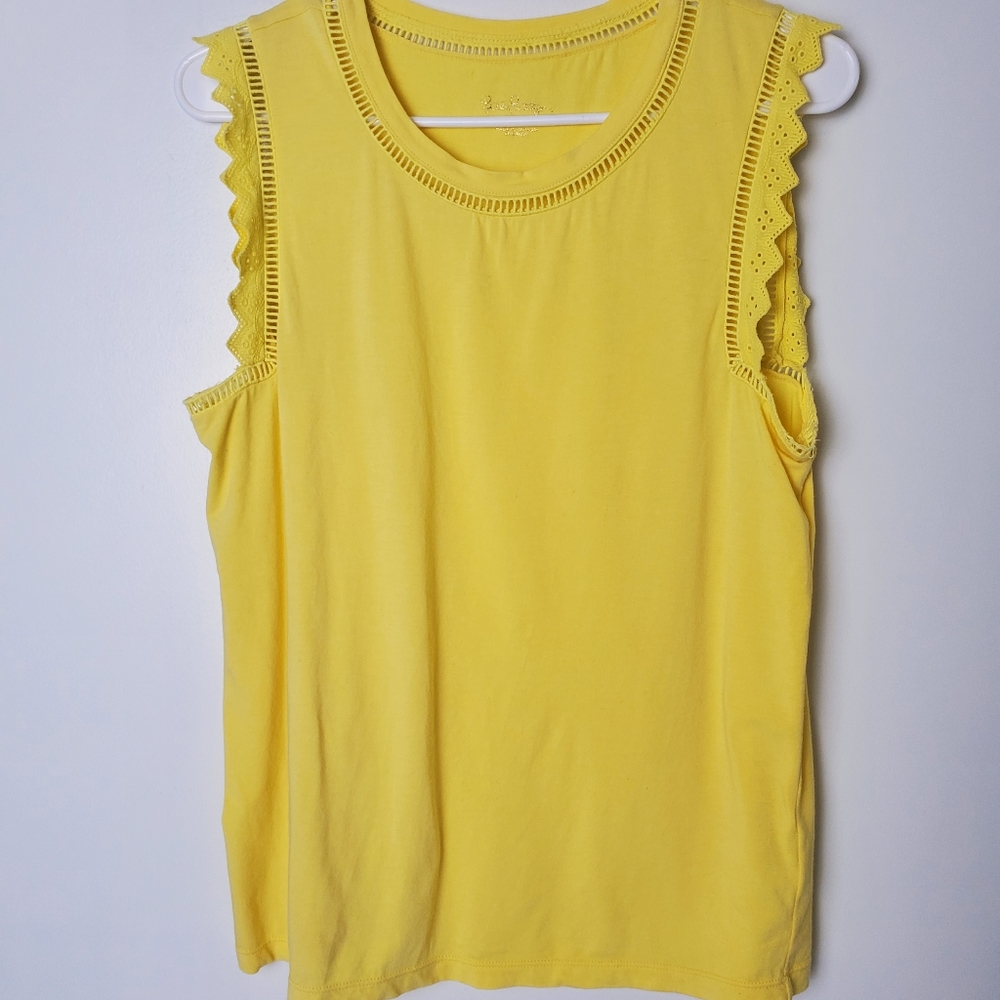 Lilly Pulitzer Yellow Medium Sleeveless Top